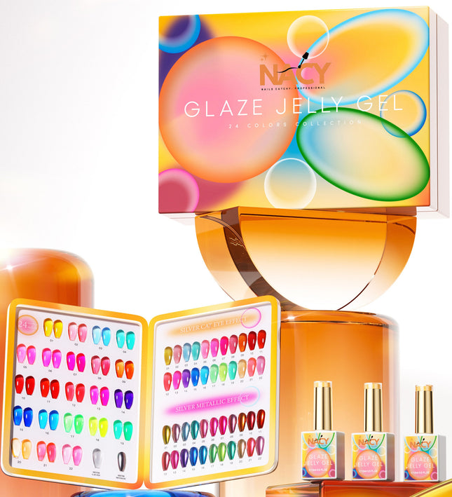 Nacy Glaze Jelly 3in1 Cat Eye Set 24 Colors Gel