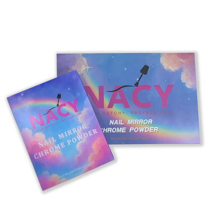Nacy High Brighness Auora Chrome Pigment Set 24 Colos