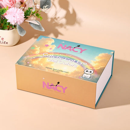 Nacy Hema Free Catchy Moonlight Cat Eye Gel 26 Colors Full Set - Free Book Color Chart Display
