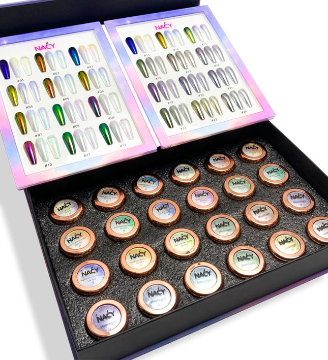 Nacy High Brighness Auora Chrome Pigment Set 24 Colos