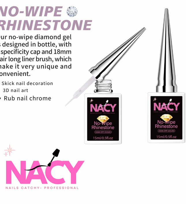 Nacy No-Wipe Rhinestone 0.5oz