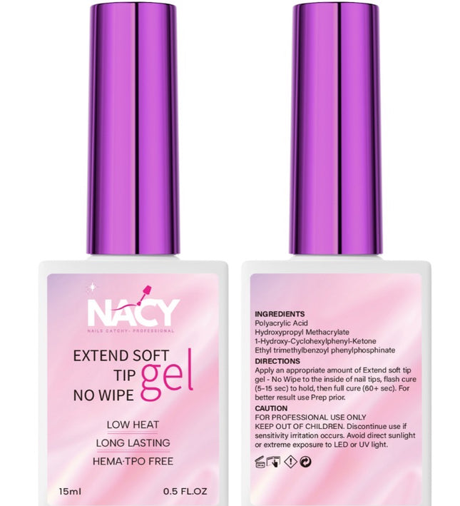 Nacy Soft Tip No-Wipe Extend Gel 0.5oz Buy & Get Free Deal 🔥