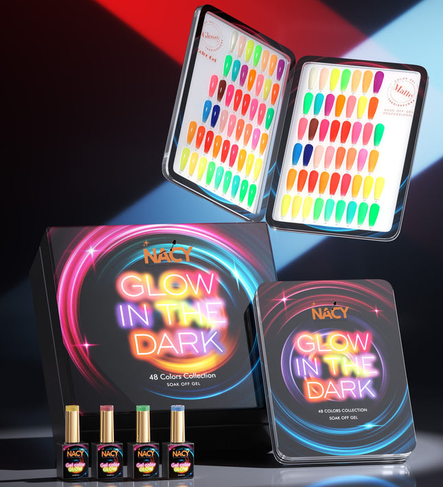 Nacy Full Set 48 Colors Neon Glow in the Dark Gel
