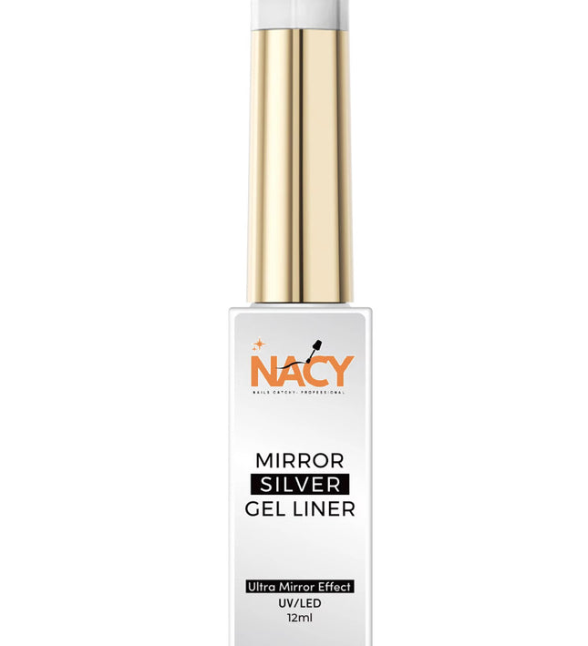 Nacy Metallic Painting Liner Gel Silver Mirror Effect Nail Art 0.4oz