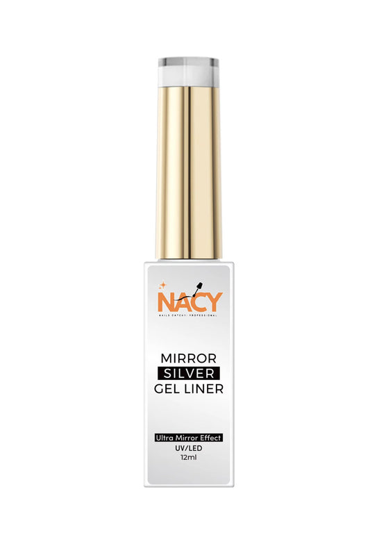 Nacy Metallic Painting Liner Gel Silver Mirror Effect Nail Art 0.4oz