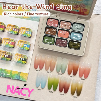 Nacy Ombre UV Gel Art Set 9 Color - Hear The Wind Sing
