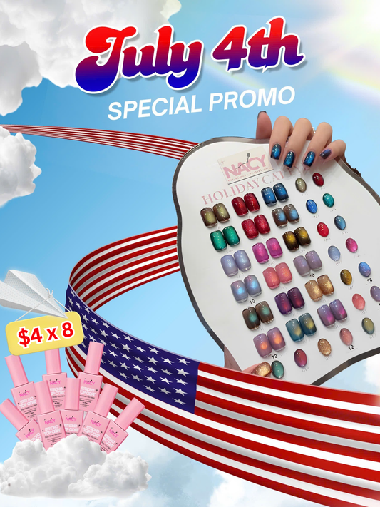 Bundle Set - Nacy Holiday Cat Eye Set 18 Colors + 8pcs Top Coat 0.5oz ($4.00/pcs)