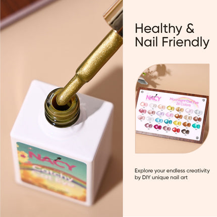Nacy Hema Free Catchy Moonlight Cat Eye Gel 26 Colors Full Set - Free Book Color Chart Display