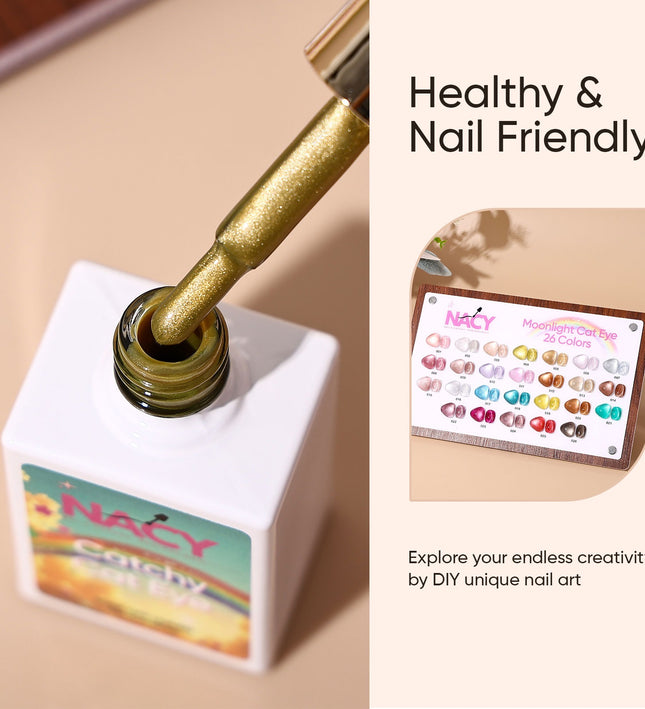 Nacy Hema Free Catchy Moonlight Cat Eye Gel 26 Colors Full Set - Free Book Color Chart Display