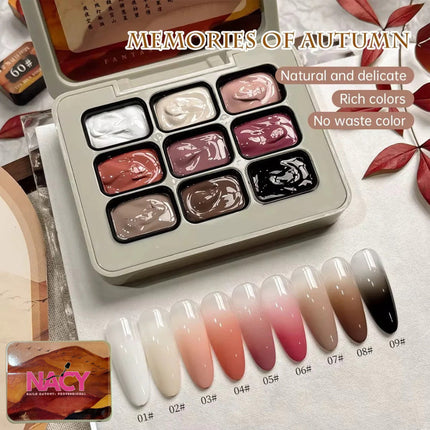 Nacy Ombre UV Gel Art Set 9 Color - Memories Of Autumn