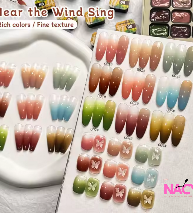 Nacy Ombre UV Gel Art Set 9 Color - Hear The Wind Sing
