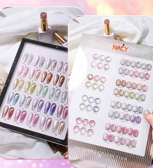 Nacy Dreamy Cat Eye Full Set 24 Colors Gel / Free Color chart display