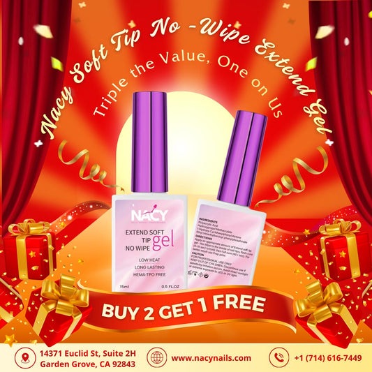 Nacy Soft Tip No-Wipe Extend Gel 0.5oz Buy & Get Free Deal 🔥
