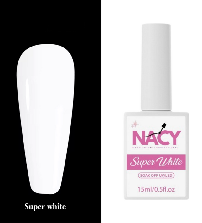 Nacy Super White Nail Polish/UV Gel 15ml