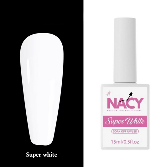Nacy Super White Nail Polish/UV Gel 15ml