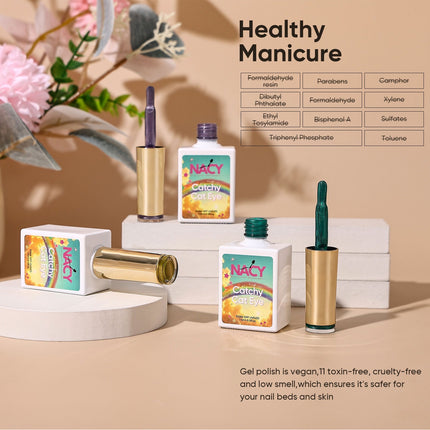 Nacy Hema Free Catchy Moonlight Cat Eye Gel 26 Colors Full Set - Free Book Color Chart Display