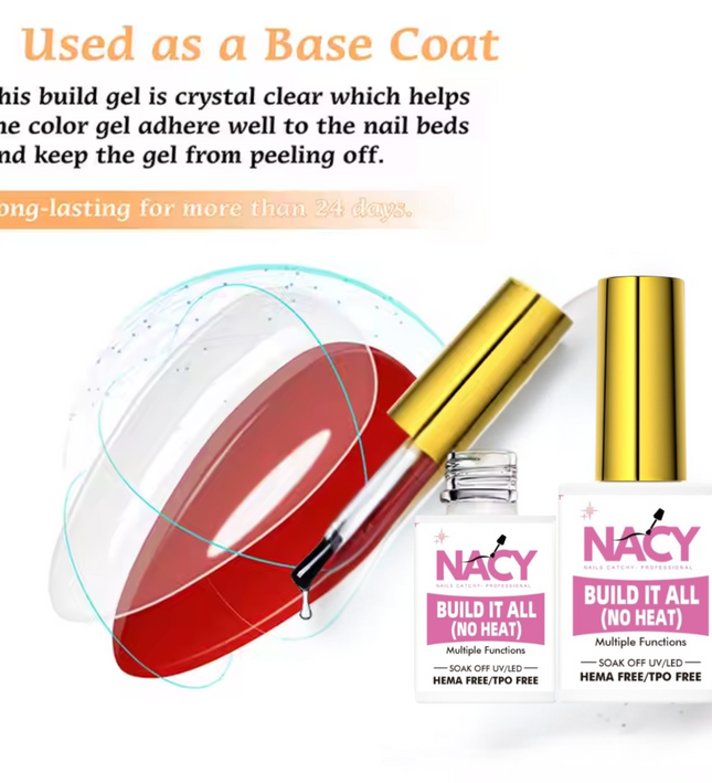 Nacy 8in1 Build It All Multi-Function ( No Heat ) Gel Hema Free/ TPO Free