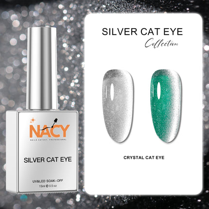 Nacy Cat Eye Silver "Crystal " 0.5oz Gel - 04