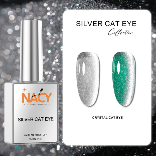 Nacy Cat Eye Silver "Crystal " 0.5oz Gel - 04
