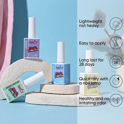 Nacy Poke Gel Full Set 12 Colors 0.5oz + Free Gel Base