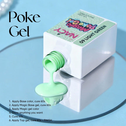 Nacy Poke Gel Full Set 12 Colors 0.5oz + Free Gel Base