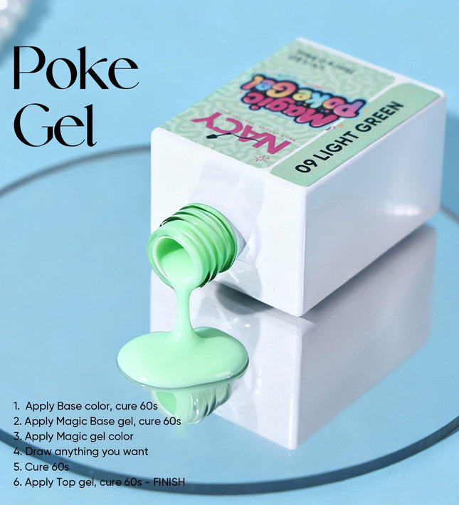Nacy Poke Gel Full Set 12 Colors 0.5oz + Free Gel Base