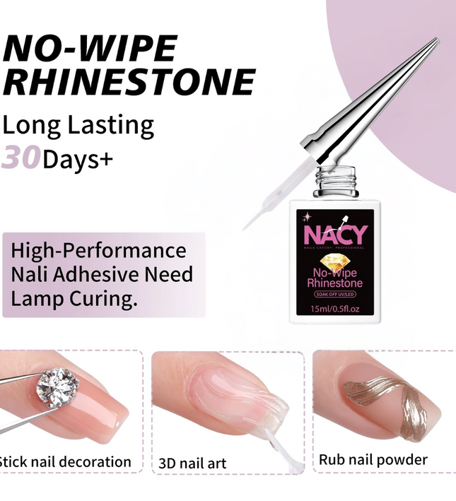 Nacy No-Wipe Rhinestone 0.5oz