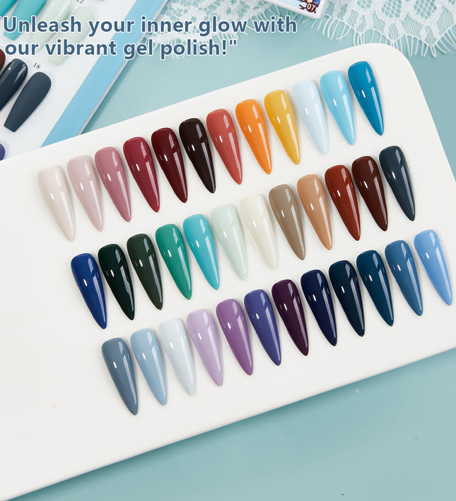 Nacy Full Set Winter Gel 36 Colors - HEMA TPO free / Free 1 Color Chart Display Book & Swatches