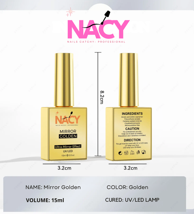 Nacy Line Art Mirror Golden 15ml