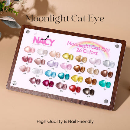Nacy Hema Free Catchy Moonlight Cat Eye Gel 26 Colors Full Set - Free Book Color Chart Display
