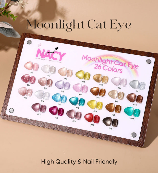 Nacy Hema Free Catchy Moonlight Cat Eye Gel 26 Colors Full Set - Free Book Color Chart Display