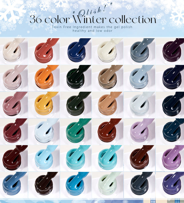Nacy Full Set Winter Gel 36 Colors - HEMA TPO free / Free 1 Color Chart Display Book & Swatches