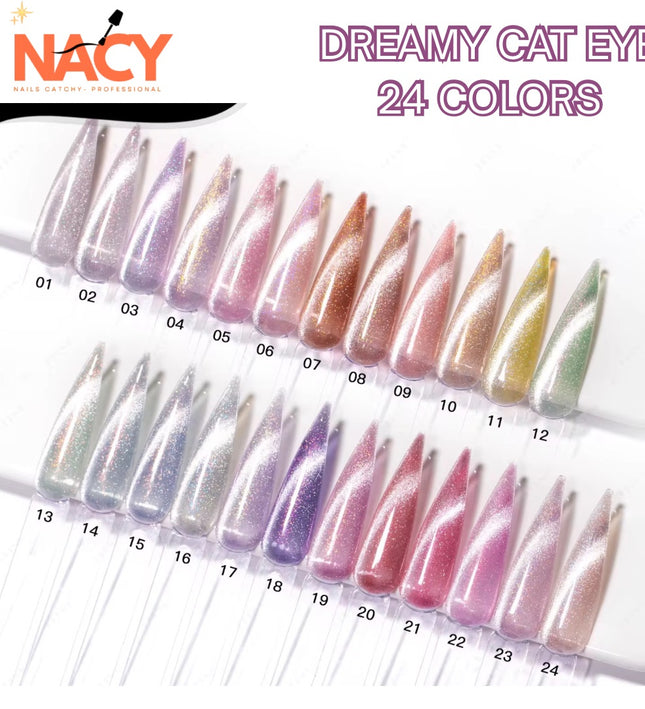 Nacy Dreamy Cat Eye Full Set 24 Colors Gel / Free Color chart display