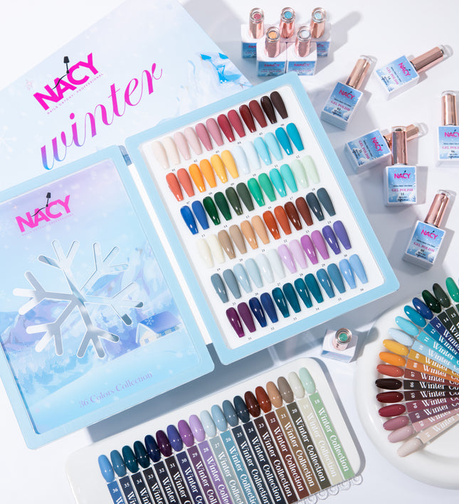 Nacy Full Set Winter Gel 36 Colors - HEMA TPO free / Free 1 Color Chart Display Book & Swatches