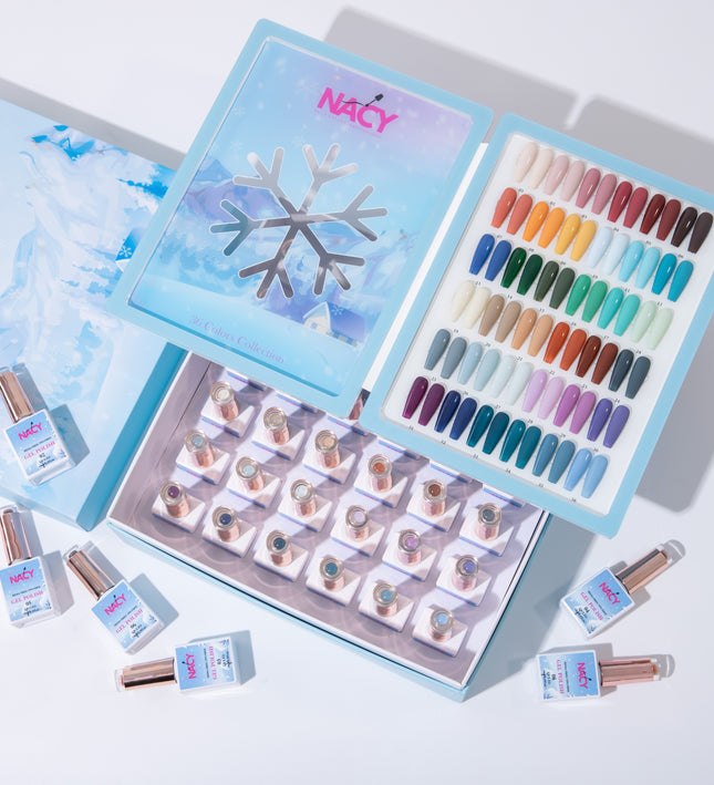 Nacy Full Set Winter Gel 36 Colors - HEMA TPO free / Free 1 Color Chart Display Book & Swatches