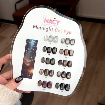 Nacy Full Set Midnight Cat Eye Gel Colors 10 Colors 0.5oz