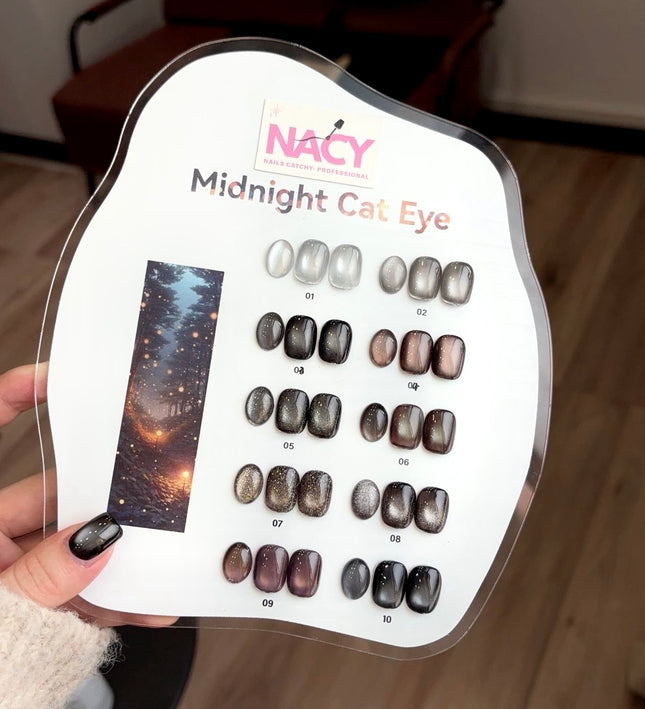 Nacy Full Set Midnight Cat Eye Gel Colors 10 Colors 0.5oz