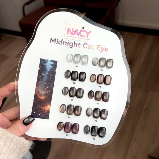 Nacy Full Set Midnight Cat Eye Gel Colors 10 Colors 0.5oz