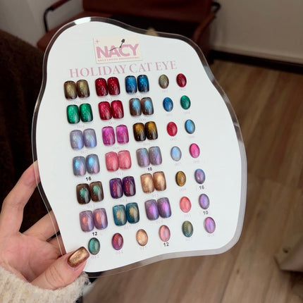 Nacy Full Set Holiday Cat Eye Gel Colors 18 Colors 0.5oz