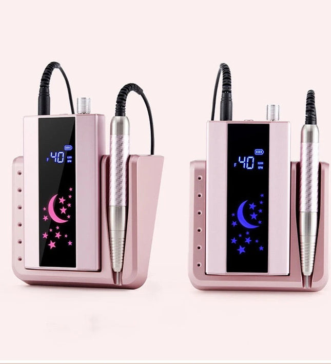 NACY Nail Drill P Series Cordless Rechargeable High Speed w Handpiece - Pink Titanium P80