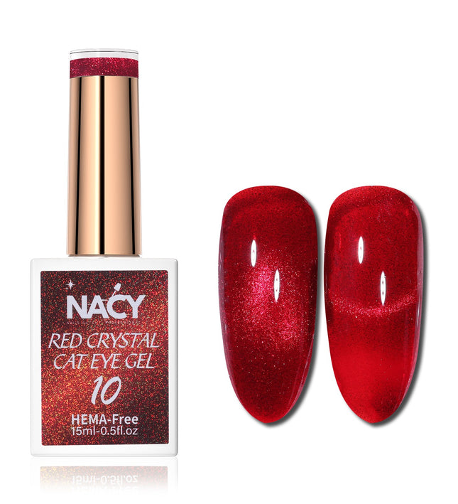 Nacy Red Crystal Cat Eye Gel 0.5oz Hema Free - 010