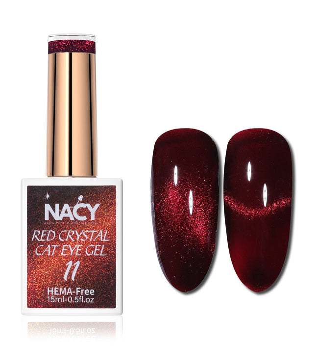 Nacy Red Crystal Cat Eye Gel 0.5oz Hema Free - 011