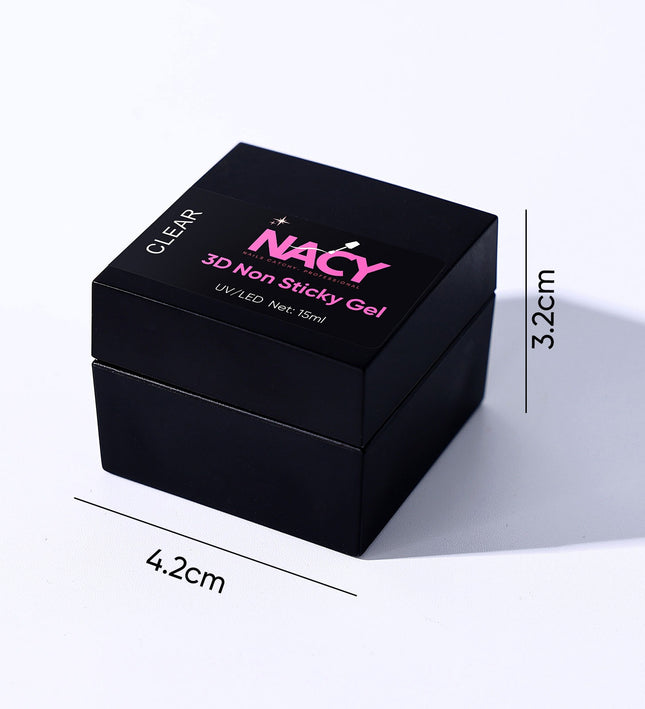 Nacy 3D Non Sticky Gummy Gel Art - White Pearl