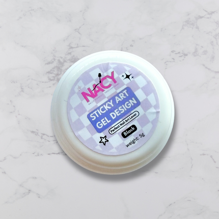 Nacy 3D Sticky Gel Art Painting Design 5g - Black
