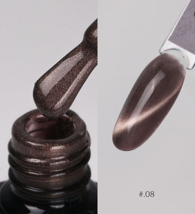 Nacy Coffee Mocha Crystal Cat Eye Gel 0.5oz - 08