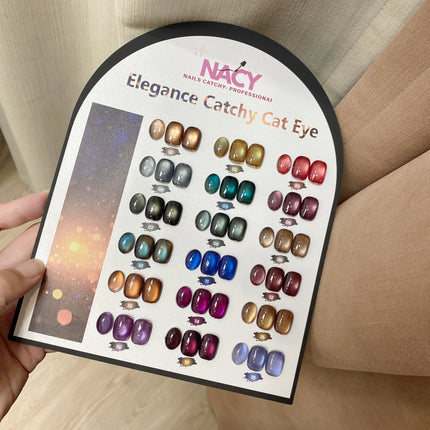 [ Coming Soon ] Nacy Full Set Ceramic Cat Eye Gel 0.5oz 18 Colors - Free 1 Color Display