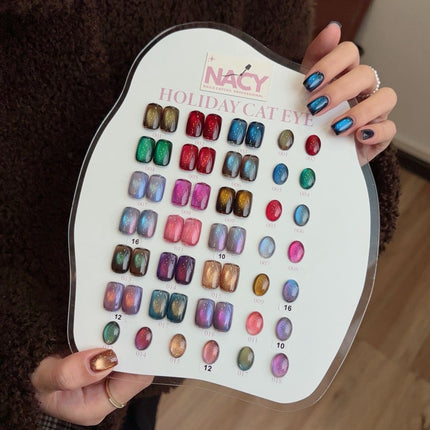 Nacy Full Set Holiday Cat Eye Gel Colors 18 Colors 0.5oz