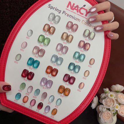 Nacy Full Set Spring Premium Cat Eye Gel Colors 18 Colors 0.5oz