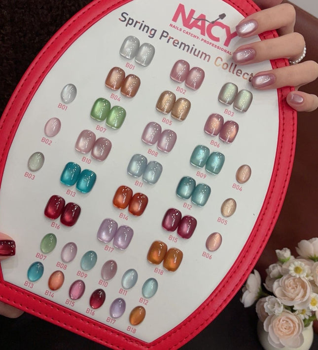 Nacy Full Set Spring Premium Cat Eye Gel Colors 18 Colors 0.5oz