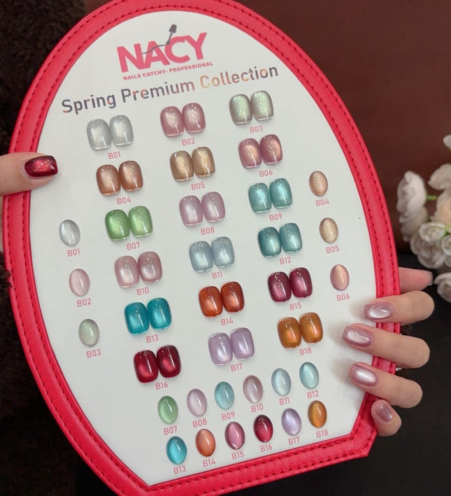 Nacy Full Set Spring Premium Cat Eye Gel Colors 18 Colors 0.5oz